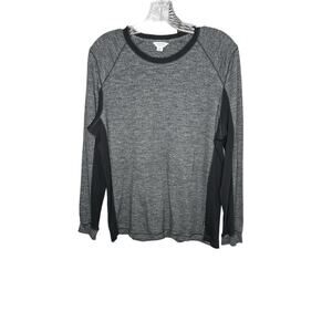 Calvin Klein Long Sleeve Crew Neck Shirt Black Gray L